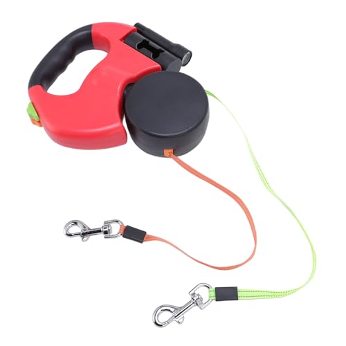 Hunde Walking Leine Dual Retractable Hunde -Leine Automatisch Doppelt Einziehbare Hundeleine in LED LED LED Hung (Rot) von Srliya