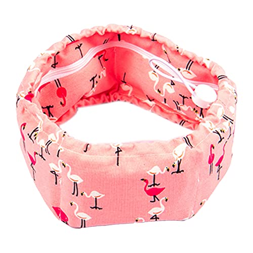 Kühlhalsband Hunde, Doppelseitiger Kordelzug, Reduziert die Temperatur, Verstellbares Kühlhalsband Hunde Spaziergänge, Sport (Flamingos L) von Srliya