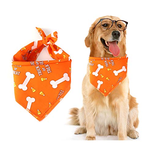 Sabbertuch-Trikot-Stirnband, Halloween-Haustierkostüm Mittelgroße Hunde, Wirklich Schönes und Leuchtendes Halloween-Musterdesign, Geeignet Geburtstagsfeiern mit (Orange) von Srliya