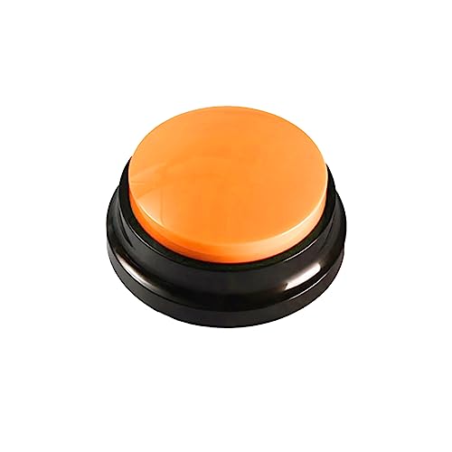 Srliya 8 X 8 cm Große Haustier-Kommunikationstaste für Hunde, Aufnahme- und Sprachtaste, Interaktives Haustiergerät mit Töpfchen-Trainingsglocken, ABS-Material (Orange) von Srliya