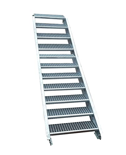 Srm-Design Hundestreppe, Silber, Legierter Stahl, Tiertreppe, ANIMAL_STAIR, 70cm Breite, 165-220cm Höhe von Srm-Design