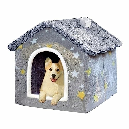 Hundehütte für den Innenbereich, faltbar, weich, warm, Katzennest, Welpenhöhle mit Kissen für kleine, mittelgroße und große Hunde, Katzen (L-innerhalb von 13,6 kg) von Srutirbo