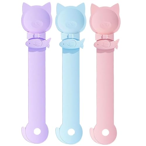 3pcs Cat Strip Feeder Löffel 10 waschbarer wiederverwendbarer Verschüttungssicher von Ssguopte