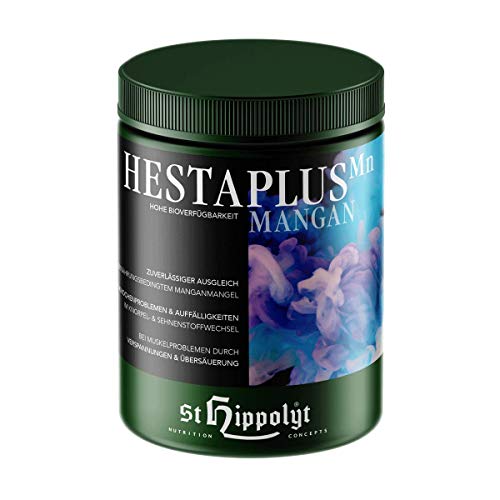 St. Hippolyt Hesta Plus Mangan | 1 kg | Ergänzungsfuttermittel für Pferde mit einem ernährungsbedingtem Manganmangel | Enthält hochdosierte und hoch bioverfügbare Mikronährstoffe von St. Hippolyt