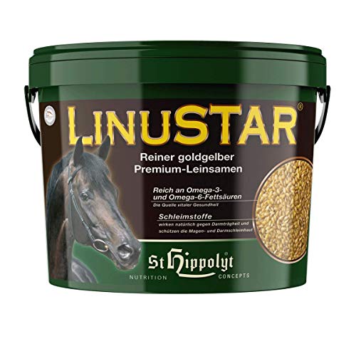 St. Hippolyt LinuStar 3kg - Tierfutter für Pferde und Ponys - Linseedsnack mit patentiertem Aufschlussverfahren - 3 kg von St. Hippolyt