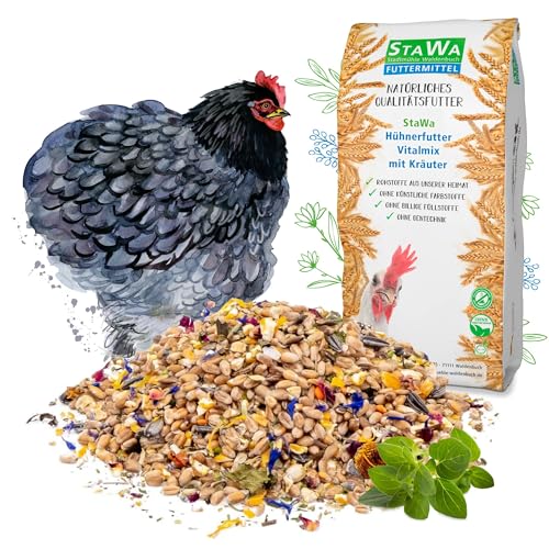 STAWA Hühnerfutter Vitalmix mit Kräuter, das Beste Geflügelkörnerfutter, ohne Gentechnik, 10 kg von STAWA