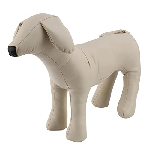 Staccatory Leder Hund Schaufensterpuppen Stehen Position Hund Modelle Spielzeug Zoohandlung Shop Schaufensterpuppe Weiß M von Staccatory