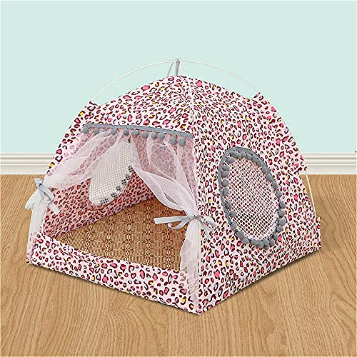 Panjzylds summer pet bed 360-degree full enveloping cat kennel kennel ventilated window double-sided mat, moisture-proof and mould-proof cat and dog tent 48* 48cm von Stafeny