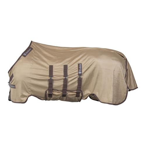 Stallone Fliegendecke/Ekzemerdecke Summer Guard - hellbraun, 125 cm | Feinmaschiges Polyester-Mesh | leichte atmungsaktive Sommerdecke | UV-Schutz | Kompatibel mit Stallone Halsteil und Fliegenmaske von Stallone