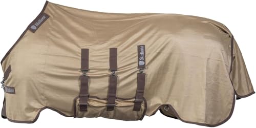 Stallone Fliegendecke/Ekzemerdecke Summer Guard - Hellbraun, 95 cm | Feinmaschiges Polyester-Mesh | leichte atmungsaktive Sommerdecke | UV-Schutz | Kompatibel mit Stallone Halsteil und Fliegenmaske von Stallone