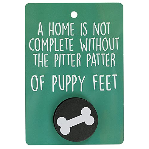 Pooch Pals A Home Is Not Complete Without The Pitter Patter Of Puppy Feet Hundeleinenhalter, Wandmontage, Plakette, Pop-Steckdosenhaken von Stands Out, Supplying Outstanding Gifts