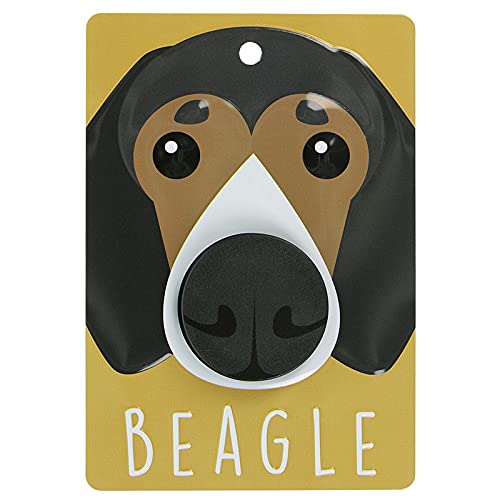 Pooch Pals Beagle dreifarbige Hundeleinenhalter, Wandmontage, Plakette mit Haken von Stands Out, Supplying Outstanding Gifts