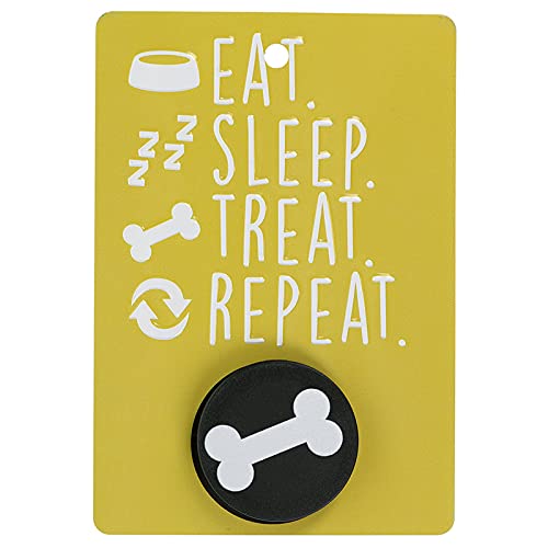 Pooch Pals Eat Sleep Treat Repeat Hundeleinenhalter, Wandmontage, mit Haken von Stands Out, Supplying Outstanding Gifts