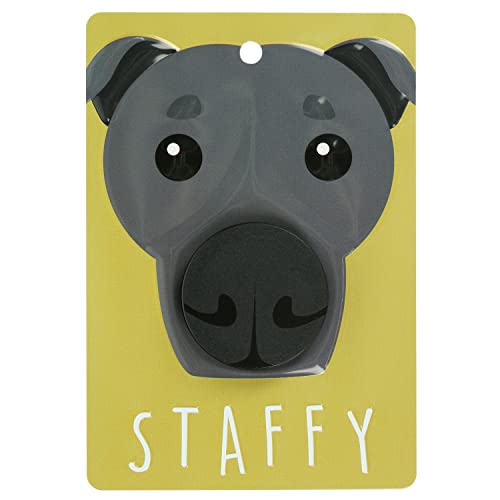 Pooch Pals Staffie Staffordshire Bull Terrier Blue Dog Lead Halter Wandbefestigung Plakette Pop Socket Hook Hanger von Stands Out, Supplying Outstanding Gifts