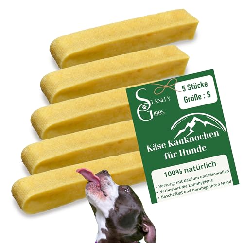 Premium Kaukäse für Hunde : Yak-Käse für Hunde, Käsesticks - Längeres Kauvergnügen, Käseknochen - Gesund und natürlich, Robust und langlebig, Lecker (Größe L, 5-Pack) von Stanley Gibbs