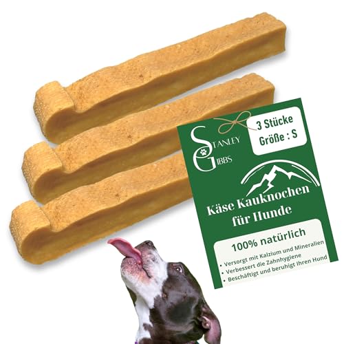 Premium Kaukäse für Hunde : Yak-Käse für Hunde, Käsesticks - Längeres Kauvergnügen, Käseknochen - Gesund und natürlich, Robust und langlebig, Lecker (Größe S, 3-Pack) von Stanley Gibbs