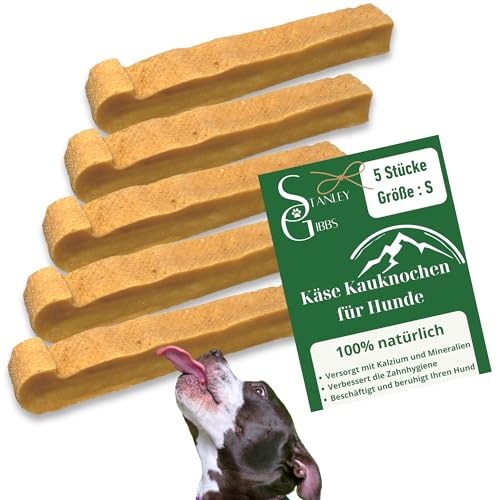 Premium Kaukäse für Hunde : Yak-Käse für Hunde, Käsesticks - Längeres Kauvergnügen, Käseknochen - Gesund und natürlich, Robust und langlebig, Lecker (Größe S, 5-Pack) von Stanley Gibbs