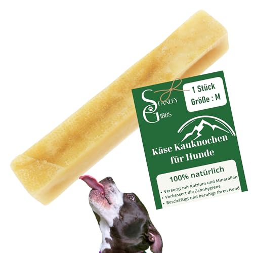 Premium Kaukäse für Hunde : Yak Käse Hund, Käsestangen - Langer Kauspaß, Käseknochen - Gesund und Natürlich, Robust und Strapazierfähig, Lecker (Größe M, 1er-Pack) von Stanley Gibbs