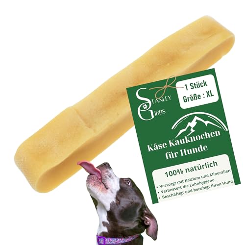 Premium Kaukäse für Hunde : Yak Käse Hund, Käsestangen - Langer Kauspaß, Käseknochen - Gesund und Natürlich, Robust und Strapazierfähig, Lecker (Größe XL, 1er-Pack) von Stanley Gibbs