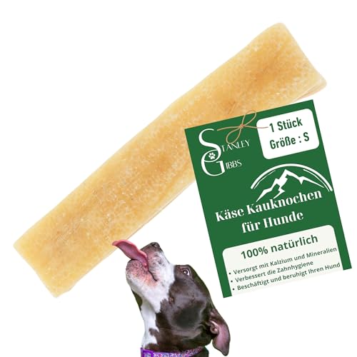 Premium Kaukäse für Hunde : Yak Käse Hund, Käsestangen - Langer Kauspaß, Käseknochen - Gesund und Natürlich, Robust und Strapazierfähig, Lecker (Größe S, 1er-Pack) von Stanley Gibbs