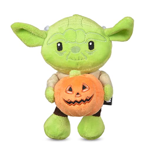 STAR WARS Halloween Yoda Kürbis 15.2 cm Quietschendes Plüschtier,Hundespielzeug,Yoda Hundespielzeug,Halloween Haustier Spielzeug, Hund Plüschspielzeug, Hund Halloween Spielzeug von Star Wars