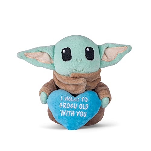 STAR WARS Hundespielzeug Baby Yoda Plüsch Quietscher | 15,2 cm The Child, Grogu to My Heart Plüsch Quietscher Haustier Spielzeug für Hunde Grogu Baby Yoda Stofftier 15,2 cm von Star Wars