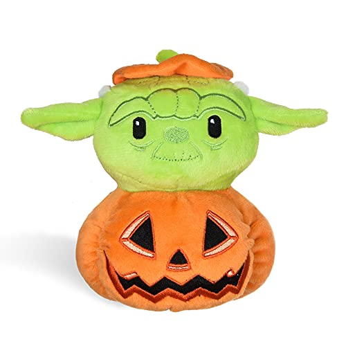 STAR WARS Hundespielzeug Yoda Halloween Hundespielzeug Kürbiskopf,Klein Hundespielzeug, Weiches Plüsch Hundespielzeug, Kürbiskopf Yoda Plüschspielzeug für Hunde, 6 Zoll von Star Wars