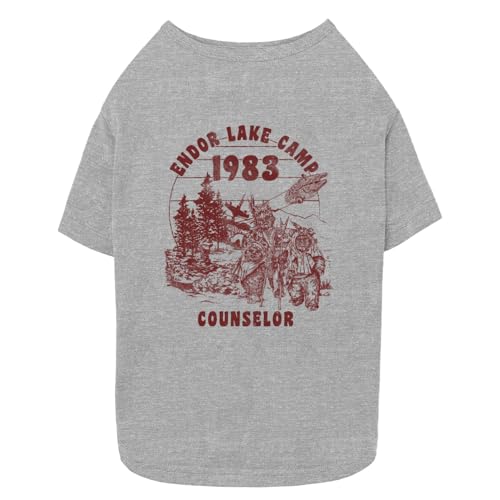 STAR WARS T-Shirt für Hunde und Katzen, Endor Lake Camp 1983 Counselor Tee, Athletic Heather, Größe M von Star Wars