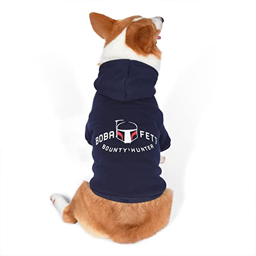 STAR WARS for Pets Boba Fett Hoodie für Hunde mit Leinen-Befestigungsloch, groß | Star Wars Bekleidung für Hunde | gemütliches Kapuzen-Sweatshirt für Hunde, Geschenke für Star Wars Fans von Star Wars