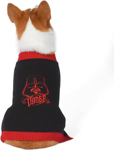 STAR WARS for Pets Darth Vader Hundepullover, Größe XS (XS), Darth Vader Pullover für Hunde, Haustierbekleidung, Pullover, Hundepullover, Geschenk für Star Wars-Fans, Darth Vader Geschenke, Schwarz von Star Wars