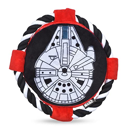 Star Wars for Pets Millennium Falcon Seil-Frisbee Hundespielzeug | Millennium Falcon Kauspielzeug für Hunde Hundespielzeug, Hundefrisbee, Zerrspielzeug, Kauspielzeug zum Ziehen von Star Wars