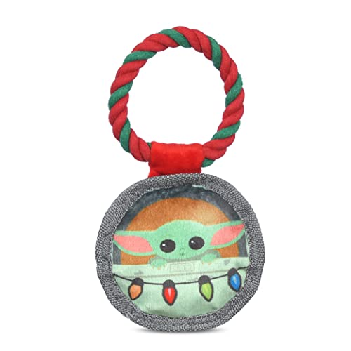 STAR WARS Für Haustiere 10,2 cm GROGU Wiege Ornament Flattie Plüsch Hundespielzeug | The Mandalorian Holiday Pet Products GROGU | The Child Crinkle Pet Spielzeug | für Haustiere (FF24155) von Star Wars