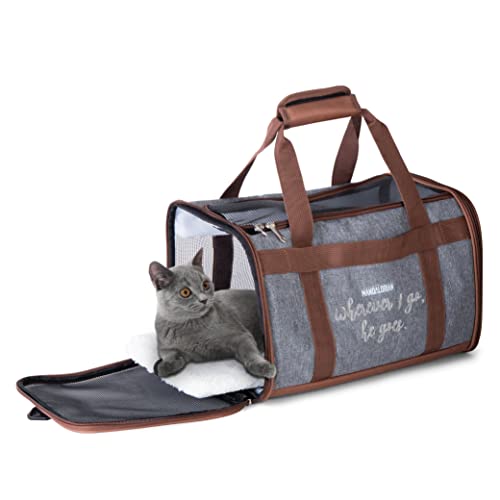 Star Wars for Pets FF19733 The Mandalorian Soft Pet Carrier "Wherever I go, he goes" Grau & Braun | f r Haustiere 15 x 9 x 9 Hunde-Reisetasche | Gep cktr ger f r Hunde, passt unter Flugzeugsitz von Star Wars