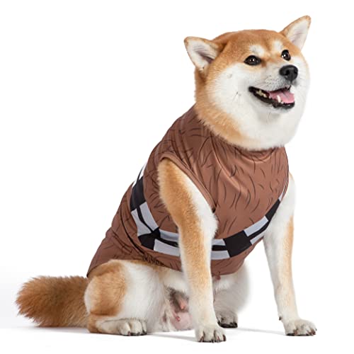 Star Wars: Offizielles Chewbacca Halloween Kostüm für Hunde - X-Small, Braun, Polyester, Extra Klein, Unisex, Hundekostüm, Halloween, Kostüm, Pull On, Rundhalsausschnitt, Maschinenwaschbar, Leinenloch von Star Wars