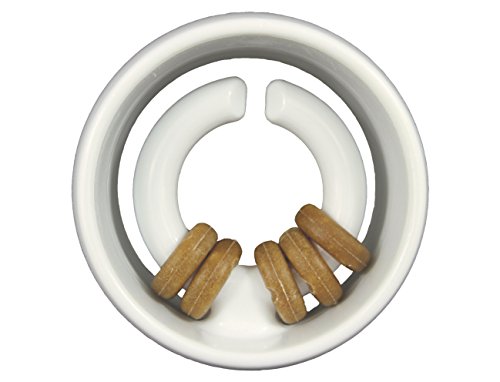 Starmark 46099 Hunde-Kauspielzeug in Ringform aus robustem Nylon mit Leckerli-Spendefunktion und Beißringen inbegriffen von StarMark