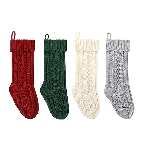 StarTreene 12 Packungen Weihnachtsstrumpfhosen Tisch Xmas Hängende Socken Weihnachtsdekorationen Messer Löffel Gabel Aufbewahrung Geschirr Tasche für Weihnachtsbaum Ornamente von StarTreene