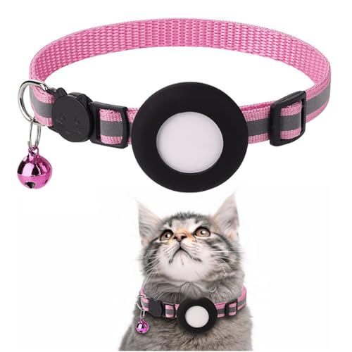 Katzenhalsband mit GPS-Tracker-Halter, der ultimative Begleiter Ihrer Katze (Rosa) von Starmay