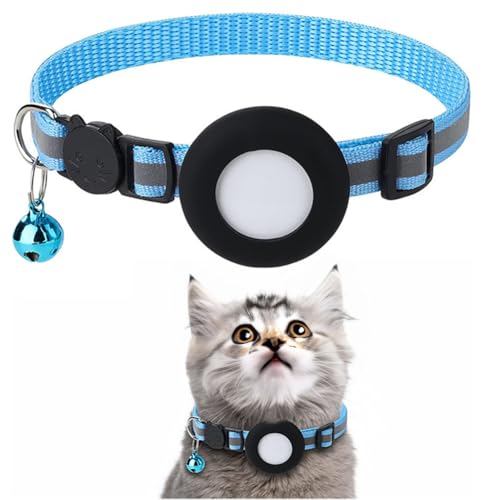 Katzenhalsband mit GPS-Tracker-Halterung: der ultimative Begleiter Ihrer Katze (blau) von Starmay