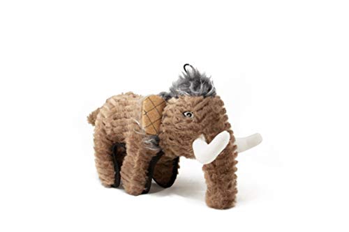 SteelDog Ruffian Woolly Mammoth Dinosaurier Hundespielzeug Premium Tough Plüsch mit Tennisball von SteelDog