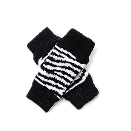 Steellwingsf 4 Stück/Set Hunde-Beinsocken, rutschfeste Beinstulpen, Beinbandagen zum Schutz der Wunden, hilft Arthritis, Haustierbedarf mit Zebra-Leoparden-Punkten von Steellwingsf