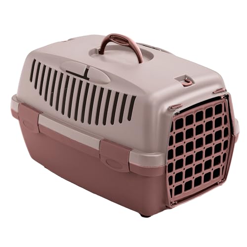 Stefanplast Gulliver 1 Transportbox 48x32x31cm pink/braun von Stefanplast