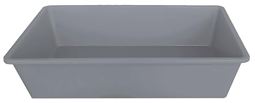 Stefanplast Katzentoilette 40x30x 10 cm grau, ohne Rand von Stefanplast