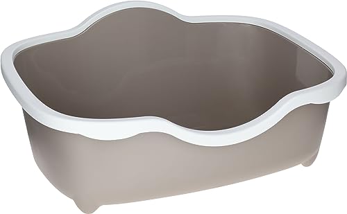 Stefanplast Katzentoilette Très Chic Open 56x39x26cm, weiß/Taupe von Stefanplast