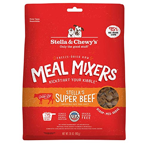 Stella & Chewy's Freeze-Dried Raw Stellas Super Beef Mahlzeit Mixers Dog Food Topper, 90 ml Tasche von Stella & Chewy's