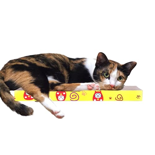 Katzenkratzbrett, Katzenkratzbrett aus Pappe | Kratzbrett für Katzen aus Wellpappe - Verschleißfestes Katzenkratz-Lounge-Bettspielzeug für Hauskatzen und kleine spielende und schlafende Kätzchen von Stibtmr