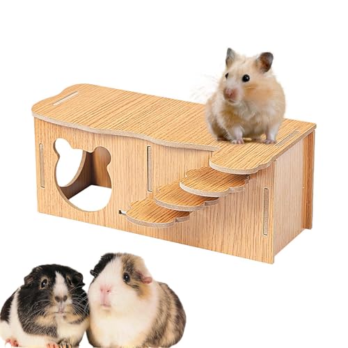 Tierlebensraumdekoration, Landschaftsbauspielzeug mit Kletterleiter | Zubehör für Hamsterhabitate - Hamster-Versteck-Eckhauskäfig-Zubehör für Hamster, Syrische Hamster, Zwerghamster von Stibtmr