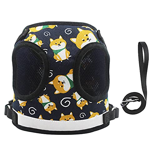 Kleine Mittlere Hunde Brustgeschirr, Haustiere, Welpen, Katzen Hundegeschirr Brustgeschirr, Brustgeschirr Dog Harness Weich Einstellbar Sicherheitsgeschirr (Schwarz, L) von Sticker Superb