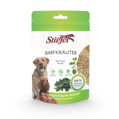 Stiefel Barf Kräuter für Hunde, 100% naturbelassene Kräutermischung, ausgewogene Kombination aus natürlichen Kräutern, ideale Ergänzung zur Barfration, 100g von Stiefel