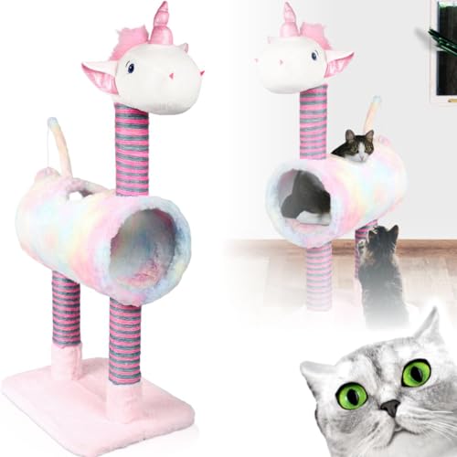 Kratzbaum Katze Kletterbaum Einhorn Höhe 85 cm Katzenkratzbaum von Stimo