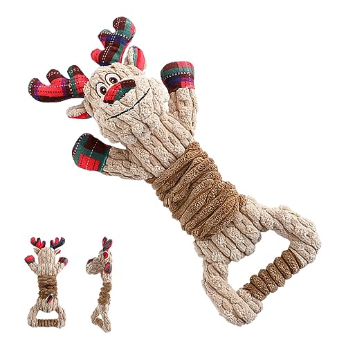 Storaffy Weihnachtsspielzeug für Haustiere | Quietschspielzeug für Hunde,Stoff-Haustierprodukte, Armband in Elchform, Interaktion, elastische Dehnbarkeit, lustig und langlebig, für die Spielzeit von Storaffy